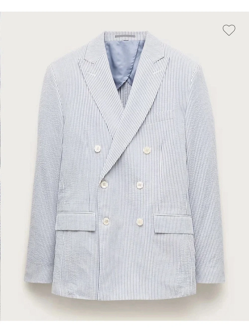 JCREW Seersucker Double Breasted Blazer 38R NWT Ludlow Slim Fit